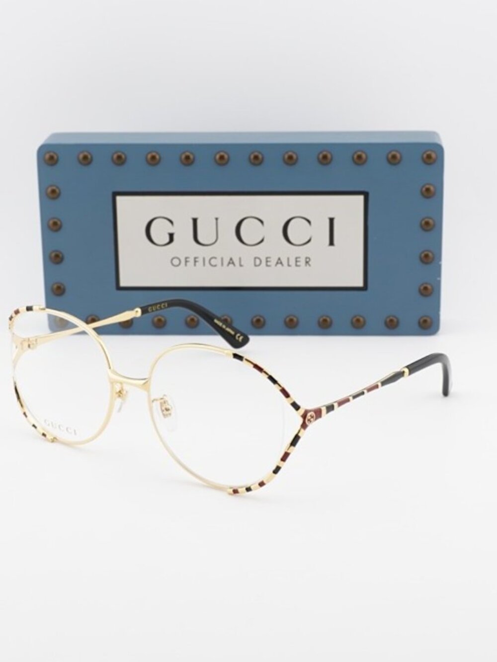 Gucci GG0596OA 003 Eyeglasses Gold 58mm Round Frame